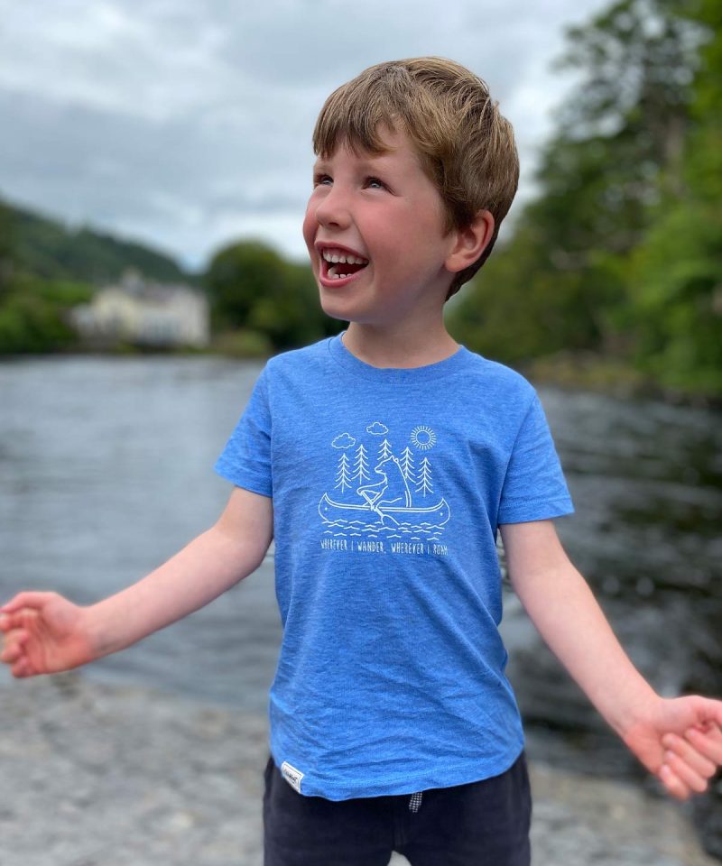 Alternative view of Wherever I Wander - Kids Organic Cotton T-Shirt