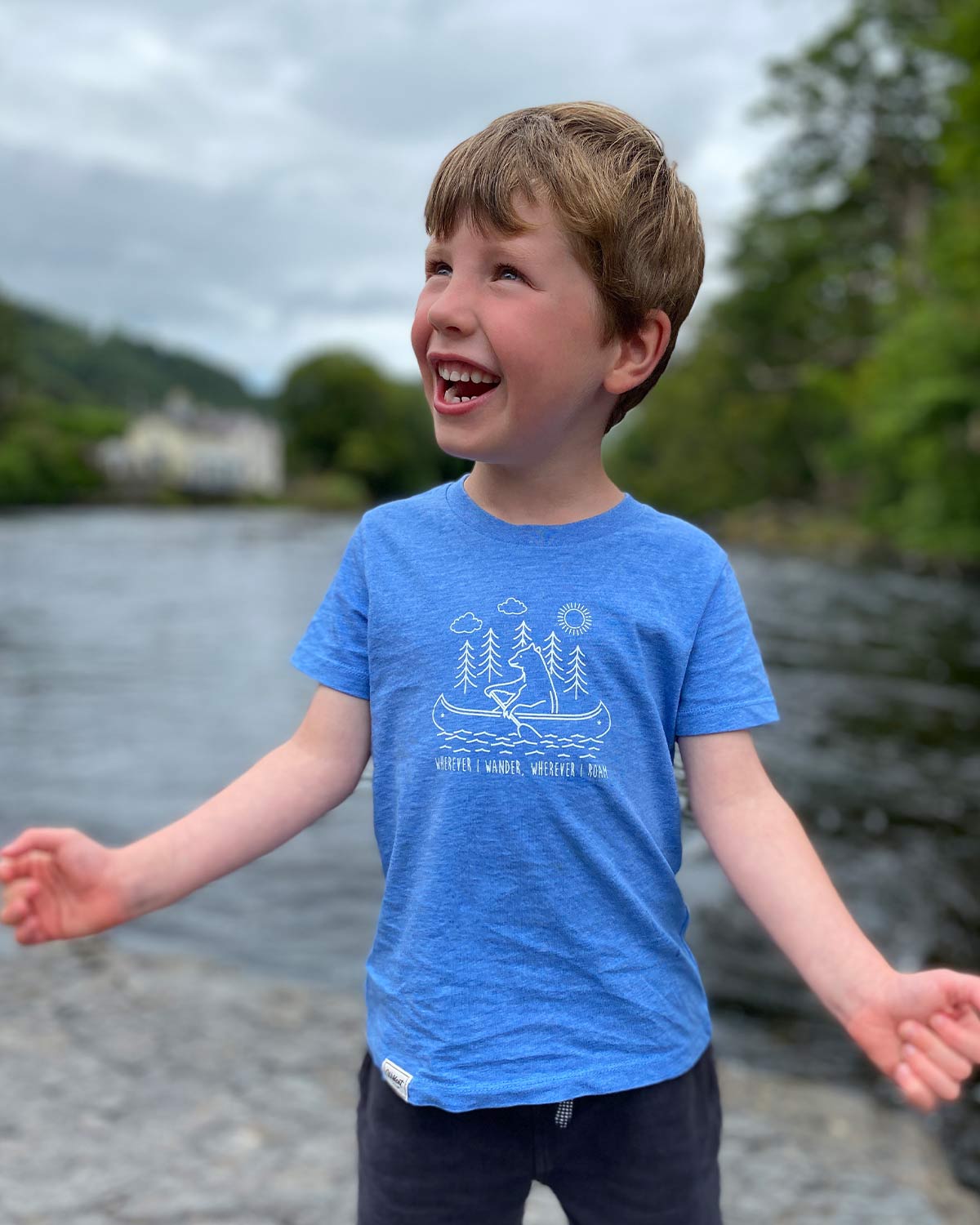 Wherever I Wander - Kids Organic Cotton T-Shirt - Image 2