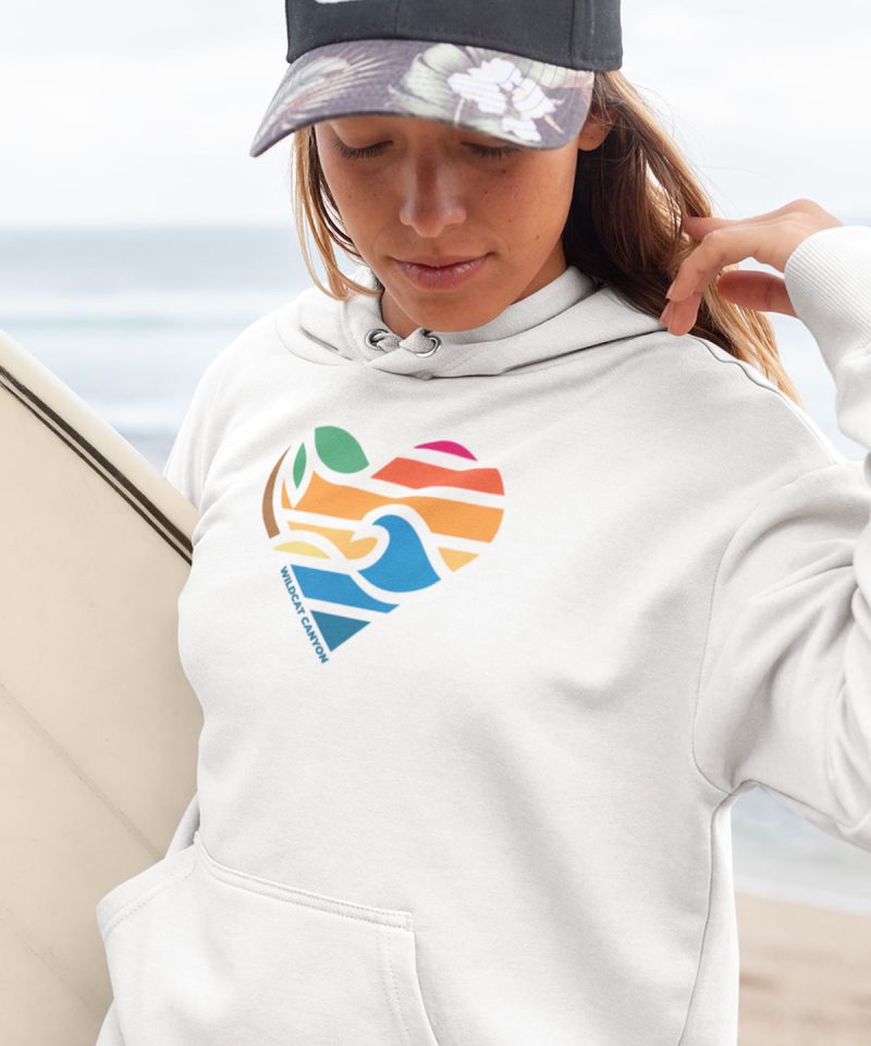 Alternative view of Peace, Love, Surf - Women's Organic Cotton Hoodie