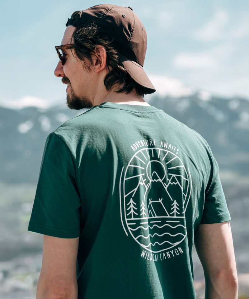 Alternative view of Adventure Awaits - Mens Organic Cotton T-Shirt