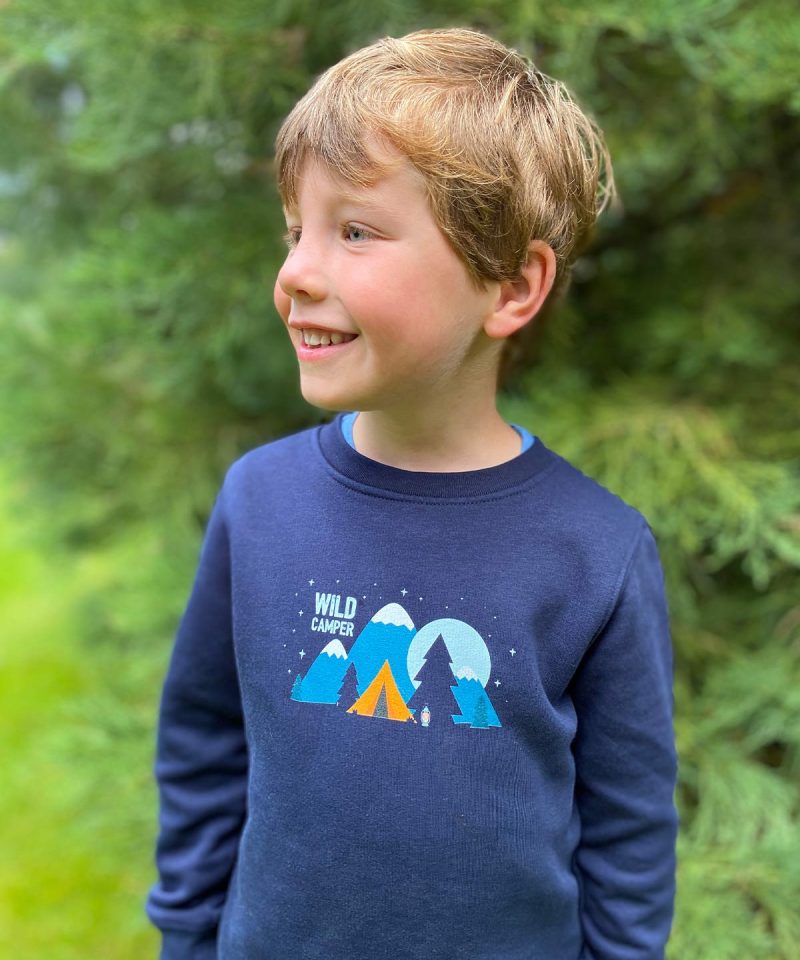 Alternative view of Wild Camper - Kids Organic Cotton Sweatshirt