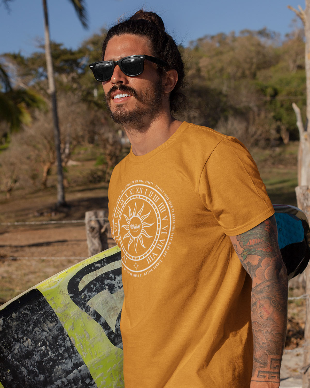 Follow The Sun - Men's Organic Cotton T-Shirt - Image 2