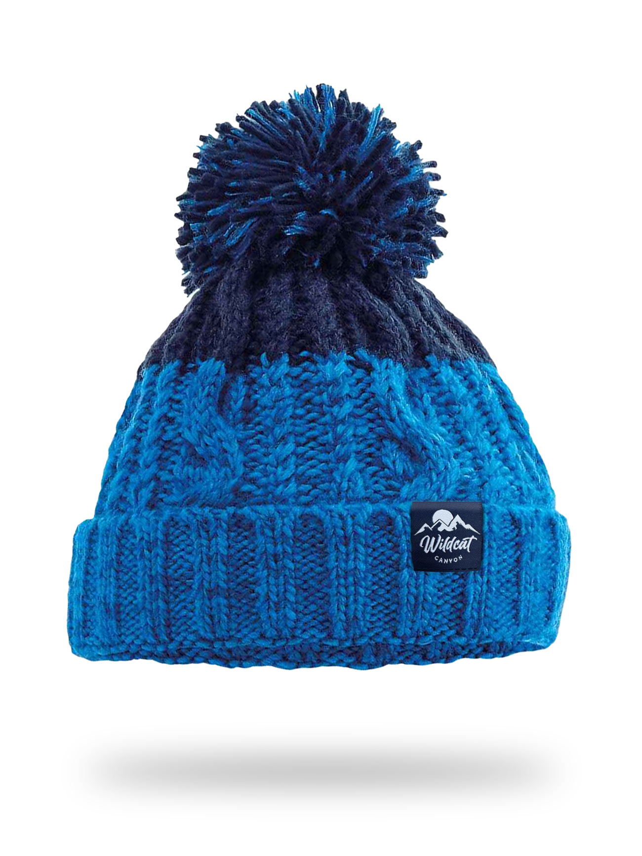 Snowseeker - Adults Bobble Hat (Blue & Navy)