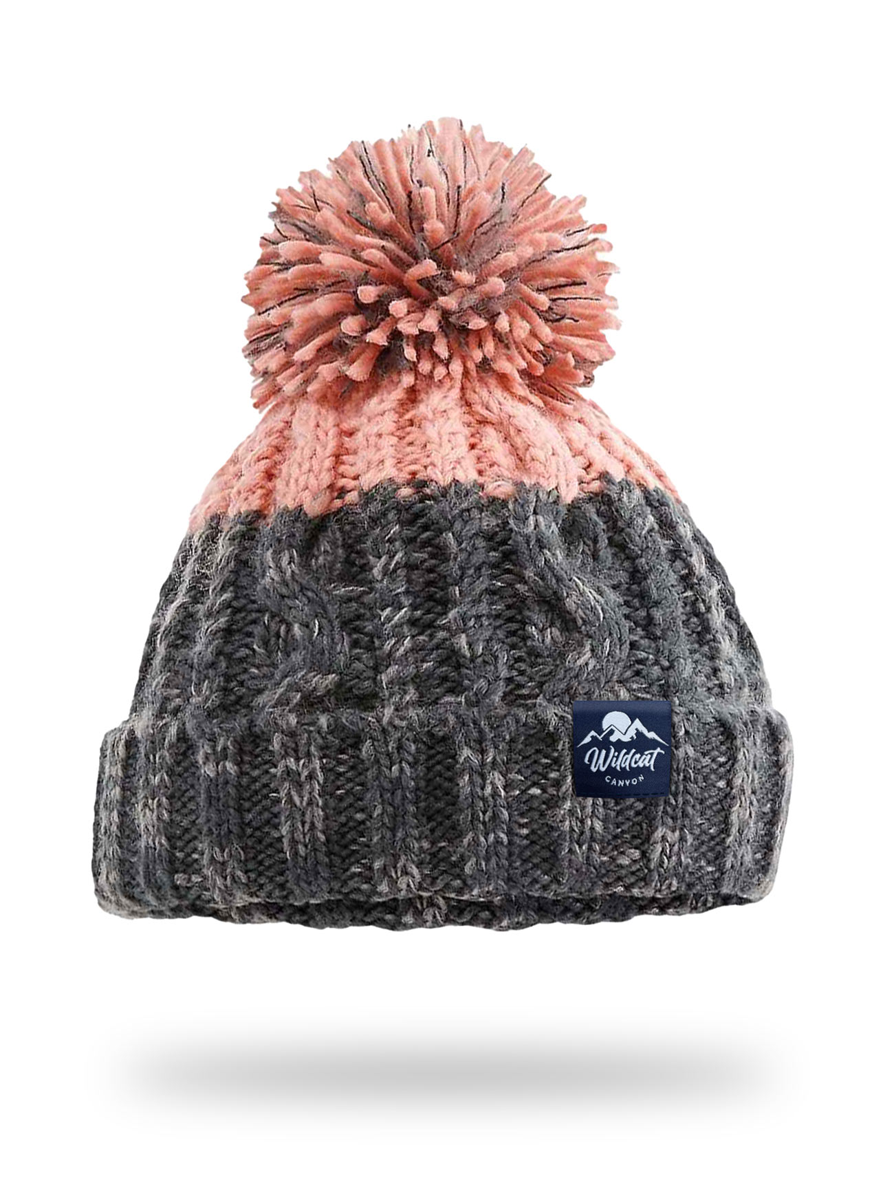 Snowseeker - Adults Bobble Hat (Graphite & Blush)