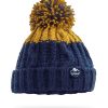 Snowseeker - Adults Bobble Hat (Navy & Mustard)