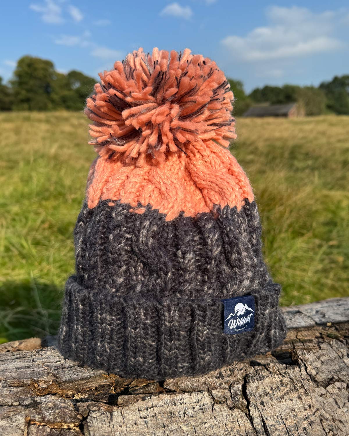 Snowseeker - Adults Bobble Hat (Graphite & Blush) - Image 4