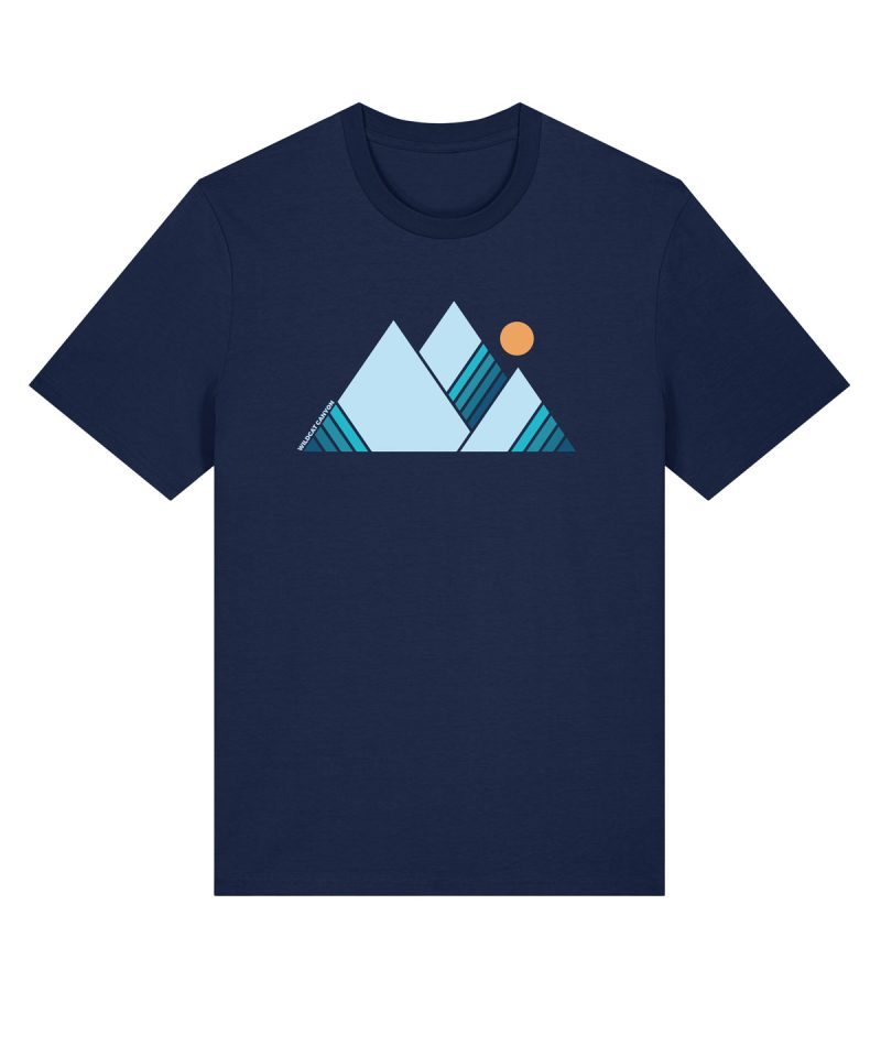 Wildcat Canyon Mountain Blues Men's Organic Cotton T-Shirt in French Navy