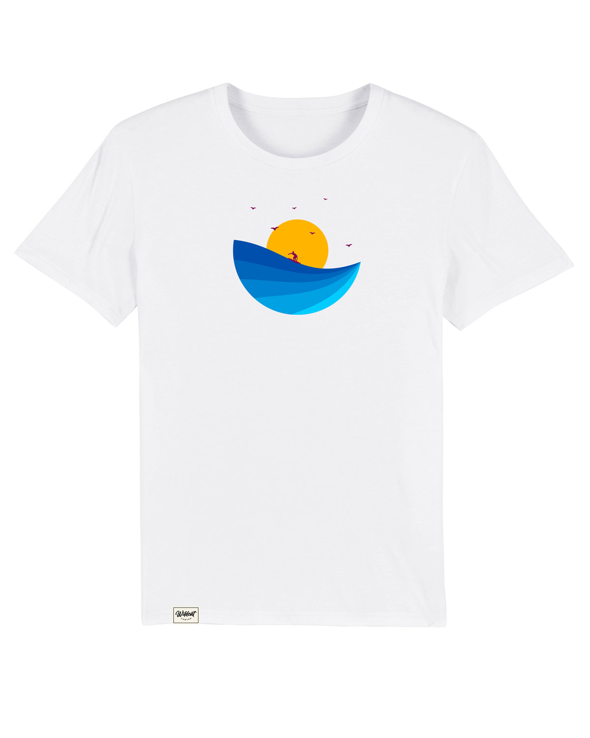 Wildcat Canyon Ride The Wave Men's Organic Cotton T-Shirt in White