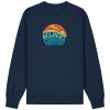 Wildcat Canyon Wildcat Sunrise (Dark) Unisex Organic Cotton Sweatshirt in French Navy