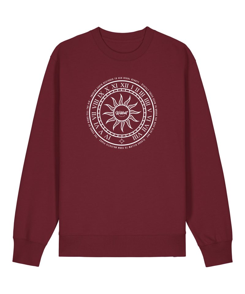 Wildcat Canyon Follow The Sun Men's Organic Cotton Sweatshirt in Burgundy