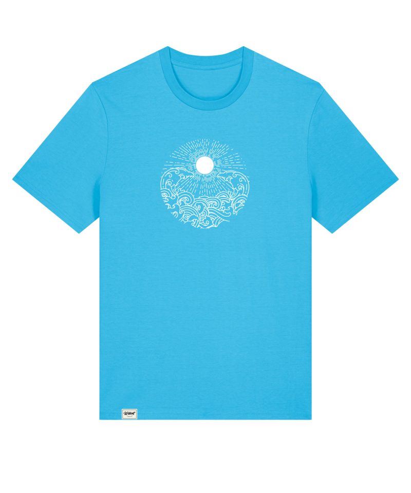 Wildcat Canyon Ocean Spirit Men's Organic Cotton T-Shirt in Aqua Blue
