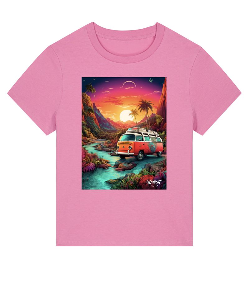 Wildcat Canyon Sunset Voyage Women's Organic Cotton T-Shirt in Bubble Pink