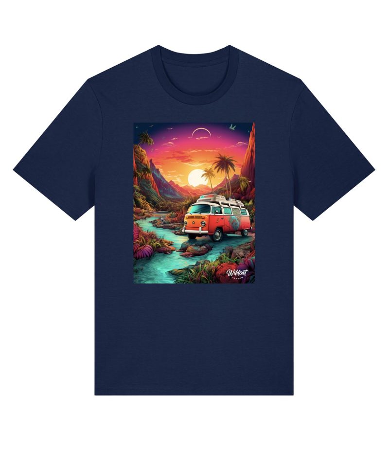 Wildcat Canyon Sunset Voyage Men's Organic Cotton T-Shirt in French Navy