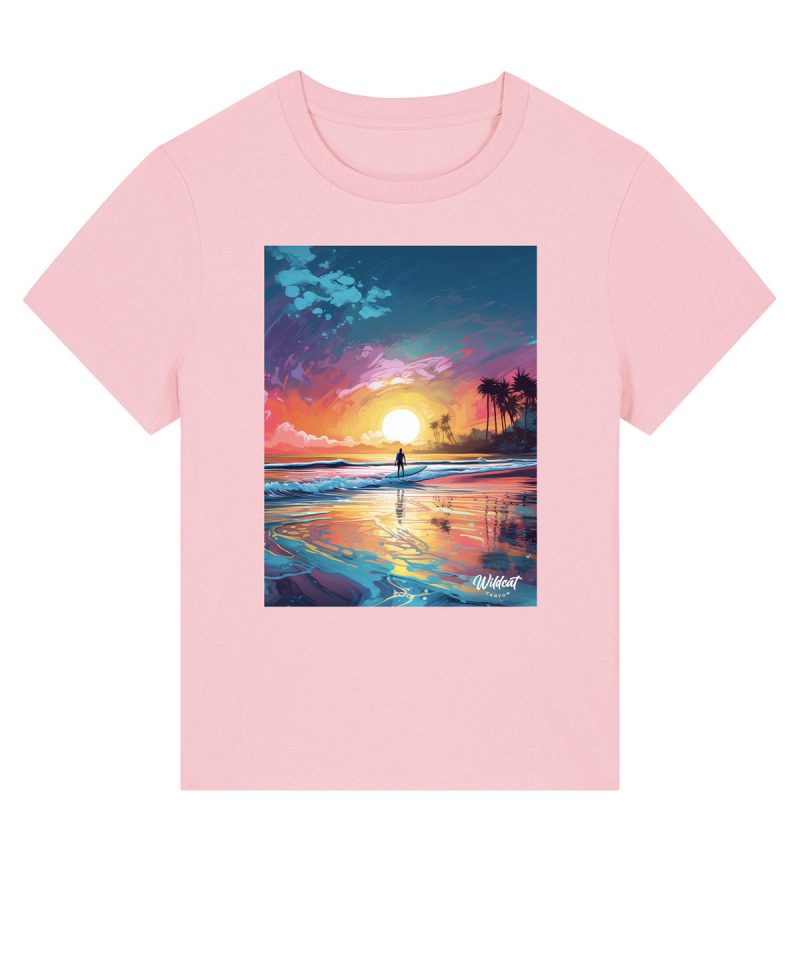 Wildcat Canyon Seaside Serenity Women's Organic Cotton T-Shirt in Cotton Pink