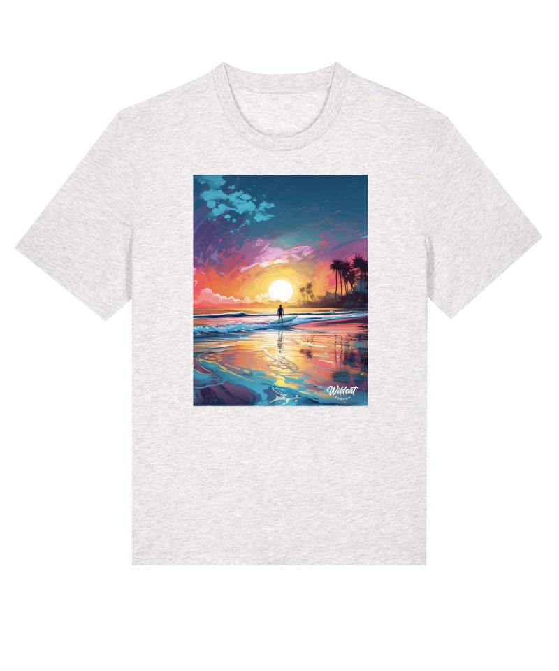 Wildcat Canyon Seaside Serenity Men's Organic Cotton T-Shirt in Cool Heather Grey