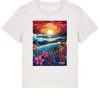 Wildcat Canyon Tropical Tides Women's Organic Cotton T-Shirt in Cool Heather Grey