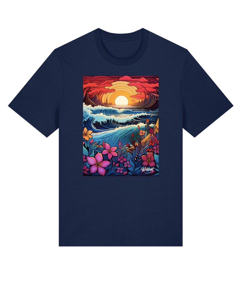 Wildcat Canyon Tropical Tides Men's Organic Cotton T-Shirt in French Navy