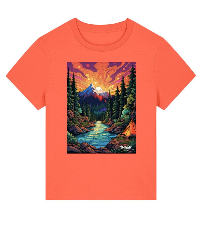 Wildcat Canyon Riverside Retreat Women's Organic Cotton T-Shirt in Fiesta