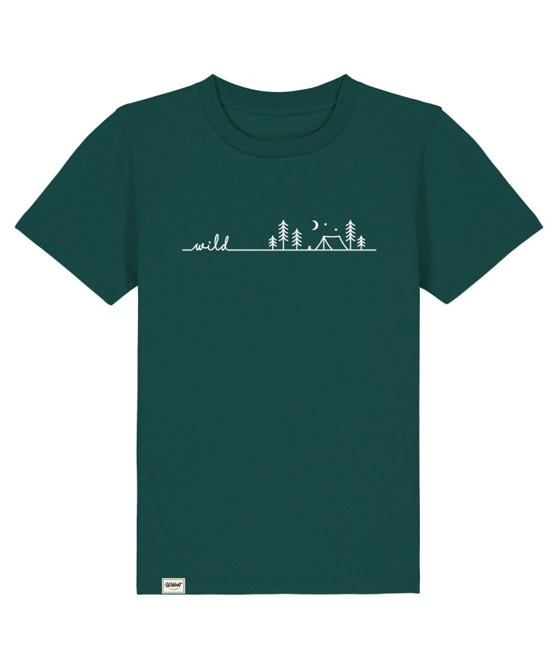 Wildcat Canyon Wild Dreamscape Kids Organic Cotton T-Shirt in Glazed Green