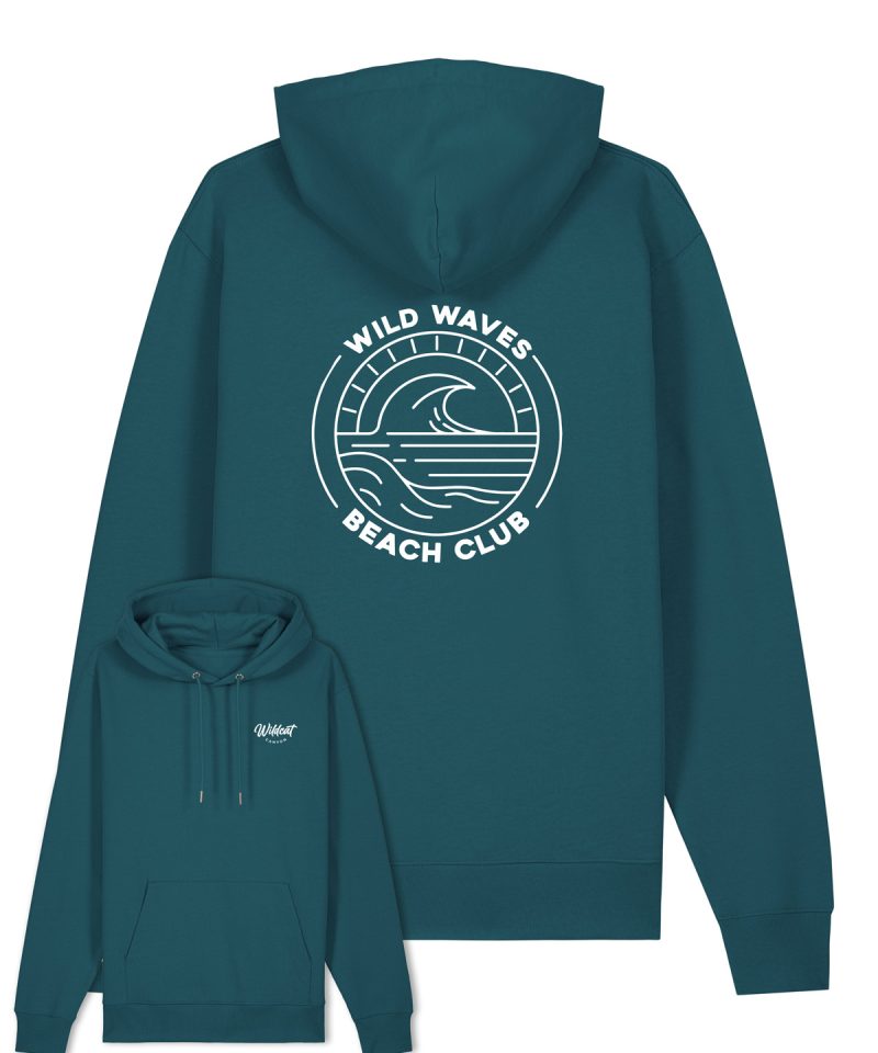 Wildcat Canyon Wild Waves Beach Club Unisex Organic Cotton Hoodie in Stargazer