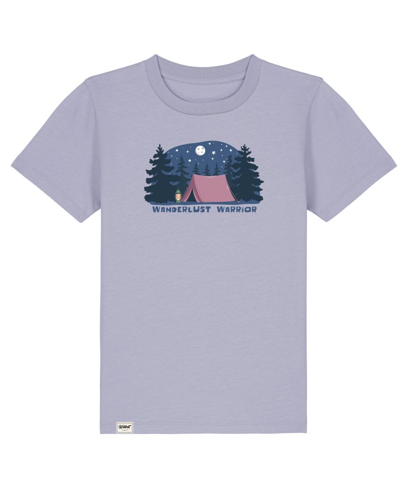Wildcat Canyon Wanderlust Warrior Kids Organic Cotton T-Shirt in Lavender
