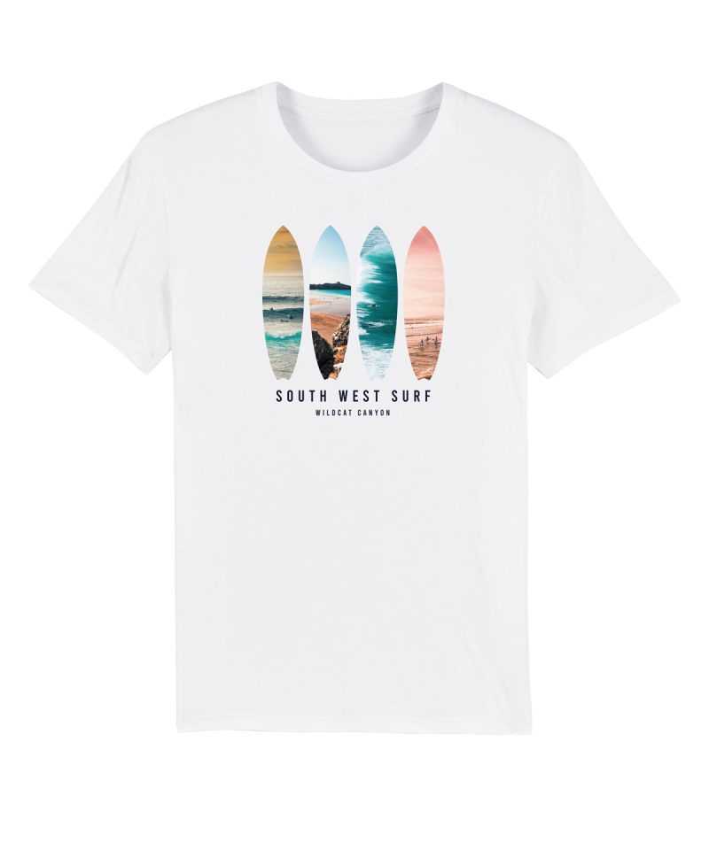 Wildcat Canyon South West Surf Men's Organic Cotton T-Shirt in White