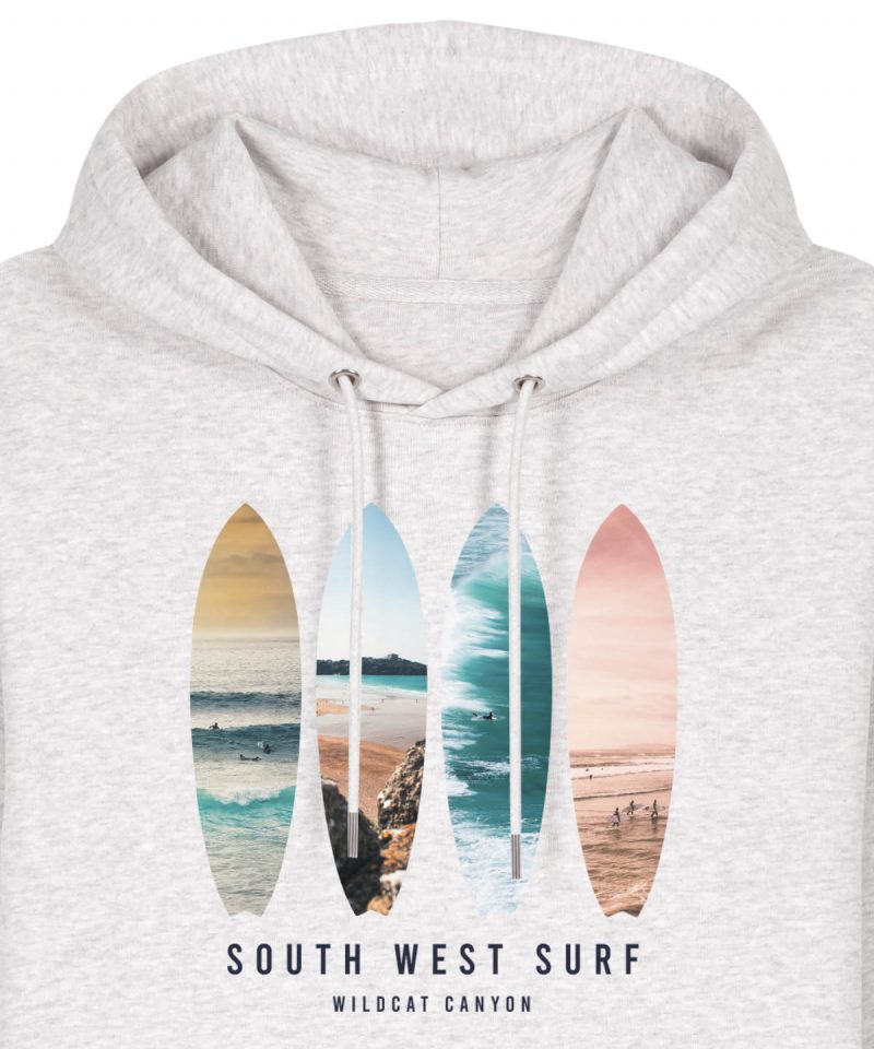 Alternative view of South West Surf - Unisex Organic Cotton Hoodie