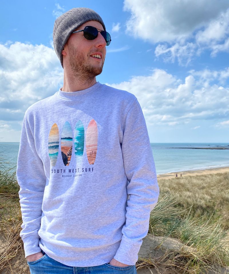 Alternative view of South West Surf - Unisex Organic Cotton Sweatshirt