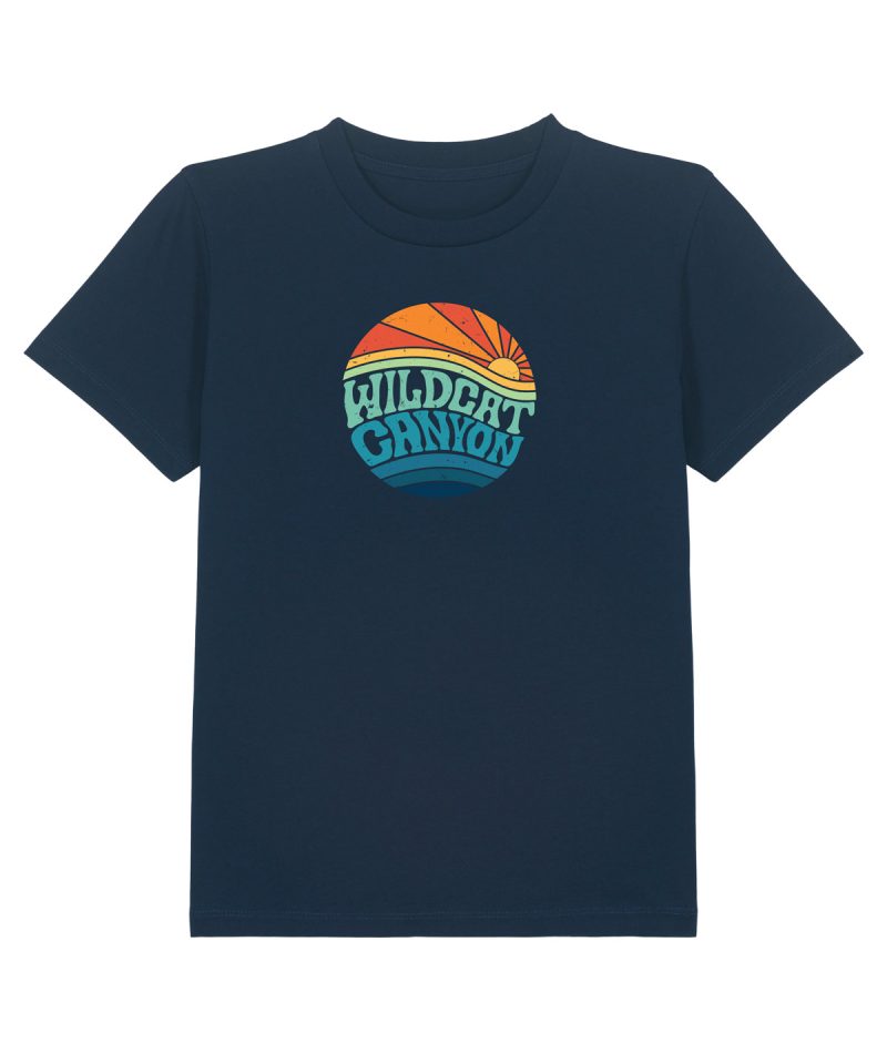 Wildcat Canyon Wildcat Sunrise (Dark) Kids Organic Cotton T-Shirt in French Navy