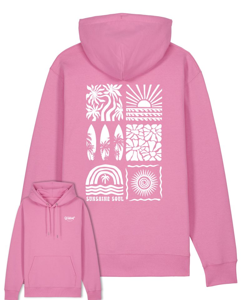 Wildcat Canyon Sunshine Soul Women's Organic Cotton Hoodie in Bubble Pink