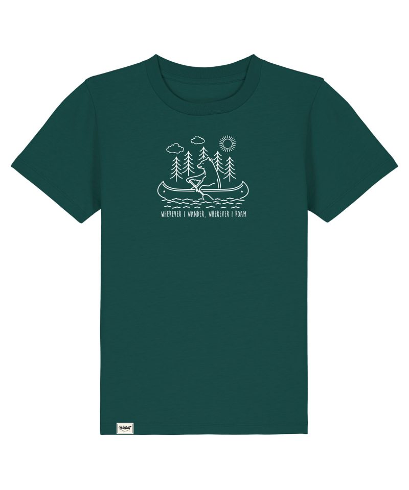 Wildcat Canyon Wherever I Wander Kids Organic Cotton T-Shirt in Glazed Green