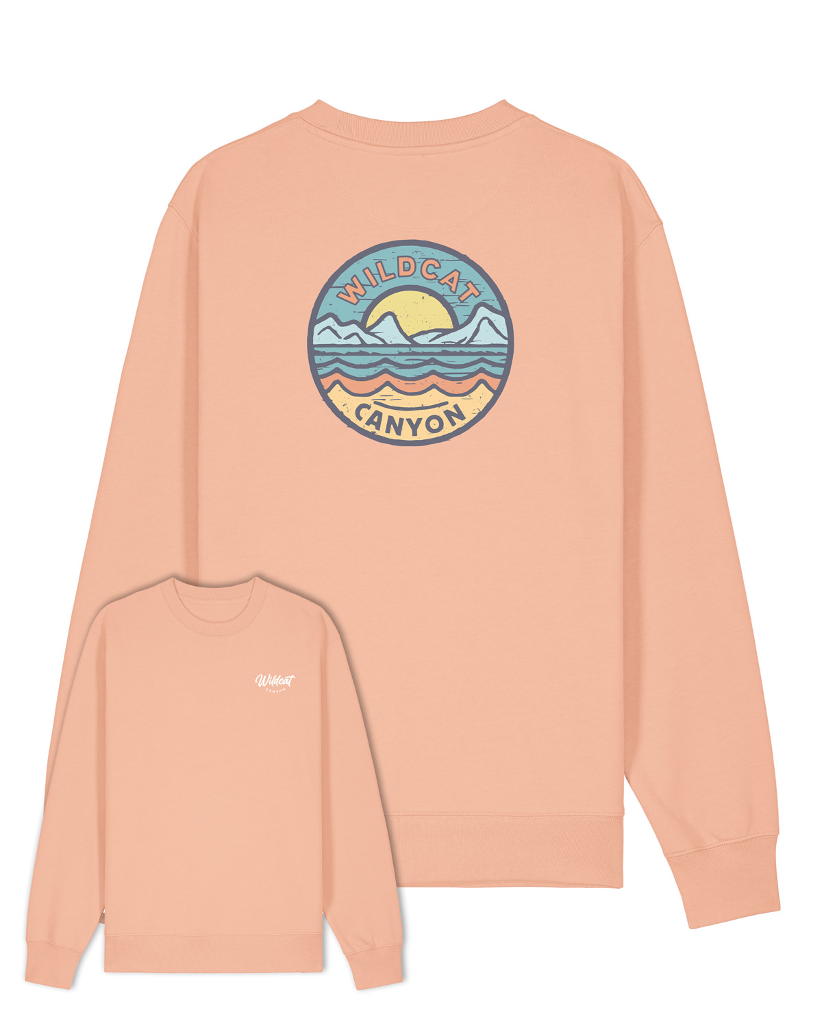 Wildcat Canyon Sunlit Surf Womens Organic Cotton Sweatshirt in Fraiche Peche