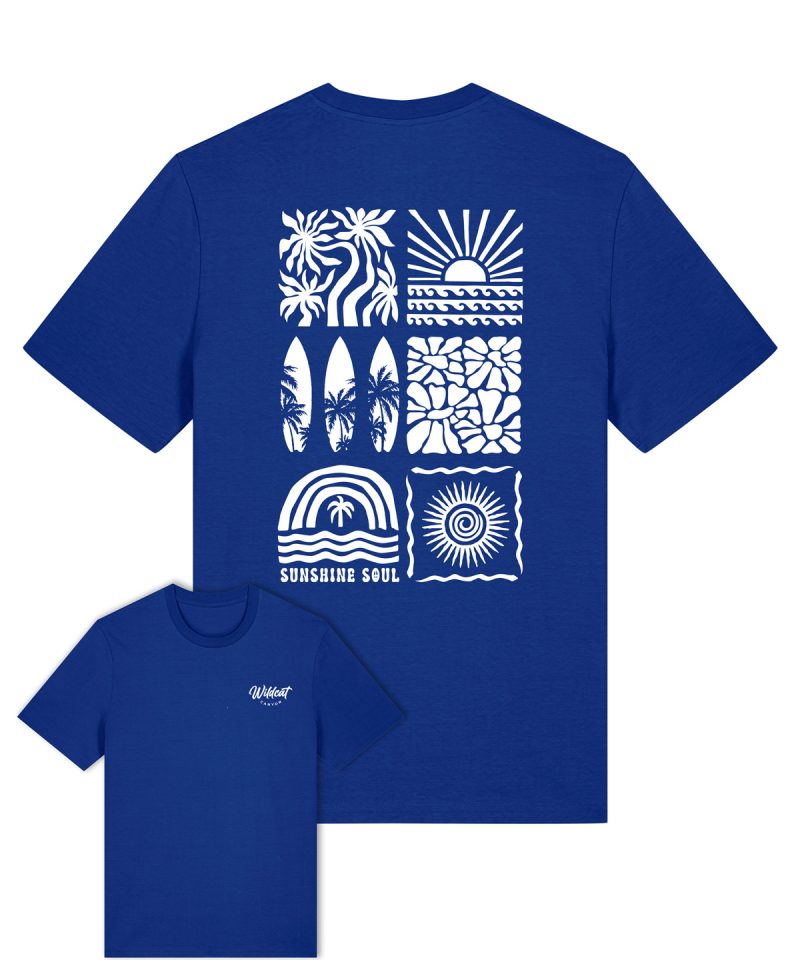 Wildcat Canyon Sunshine Soul Men's Organic Cotton T-Shirt in Worker Blue