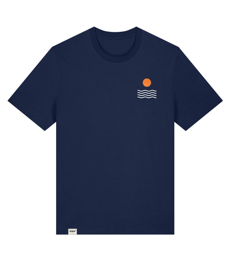 Wildcat Canyon Saltwater Sunrise Men's Organic Cotton T-Shirt in French Navy