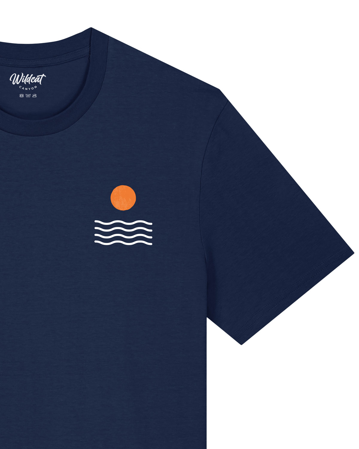 Wildcat Canyon Saltwater Sunrise Men's Organic Cotton T-Shirt in French Navy