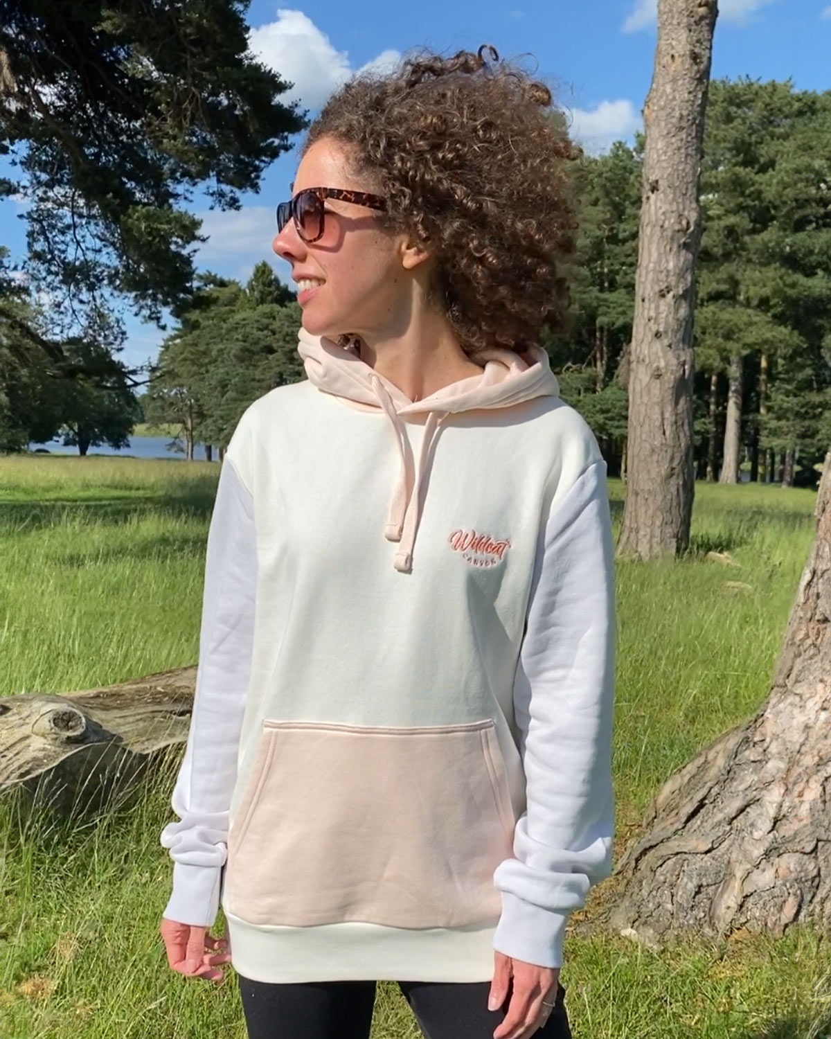 Pastel Skies - Embroidered Women's Organic Cotton Hoodie - Image 2