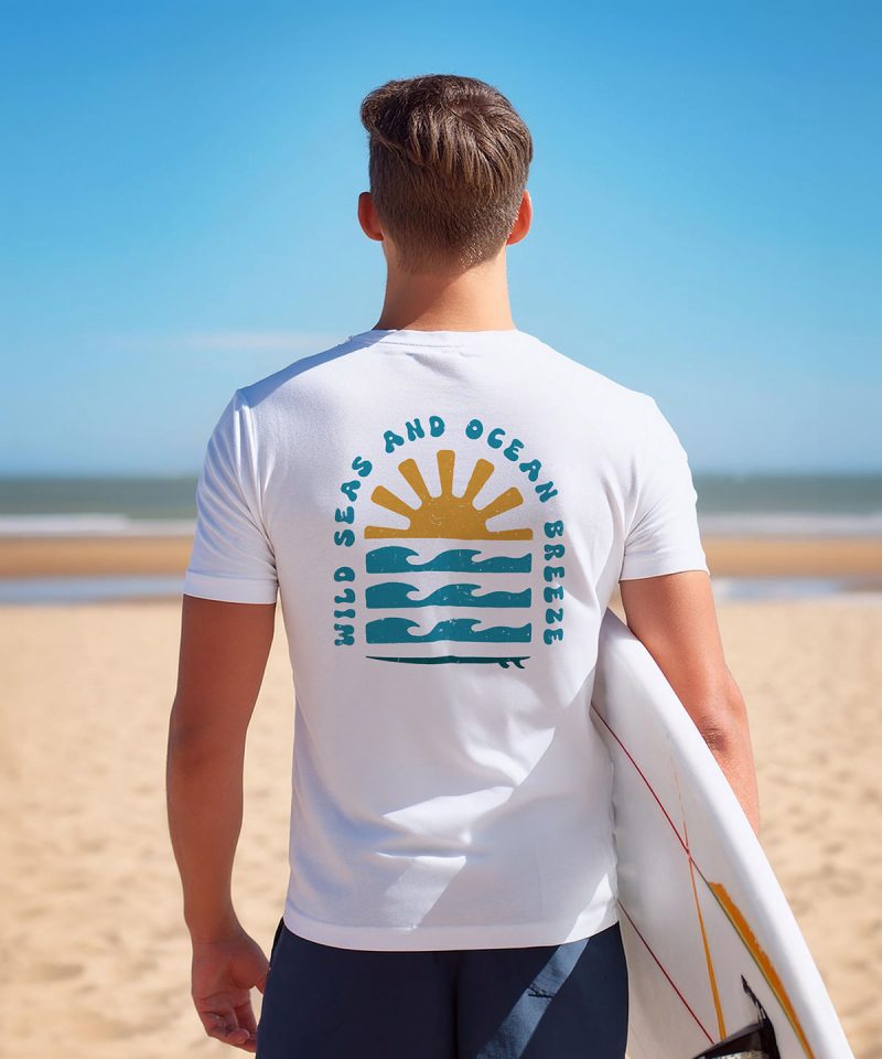 Alternative view of Ocean Breeze - Men's Organic Cotton T-Shirt