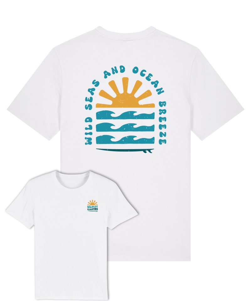 Wildcat Canyon Ocean Breeze Men's Organic Cotton T-Shirt in White