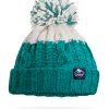 Snowseeker - Adults Bobble Hat (Emerald & White)