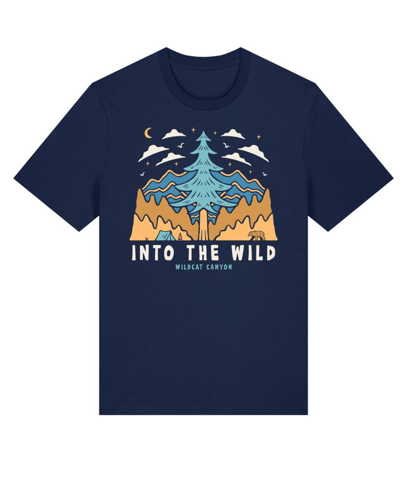 Wildcat Canyon Into The Wild Men's Organic Cotton T-Shirt in French Navy