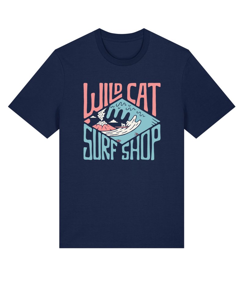 Wildcat Canyon Wildcat Surf Shop Men's Organic Cotton T-Shirt in French Navy