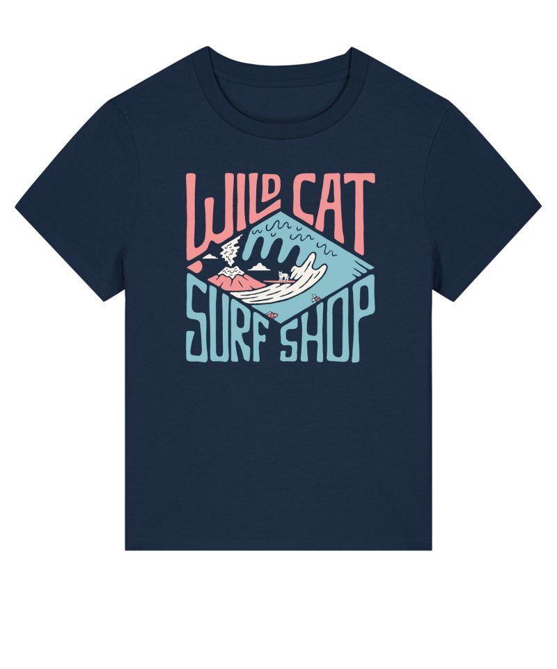 Wildcat Canyon Wildcat Surf Shop Women's Organic Cotton T-Shirt in French Navy