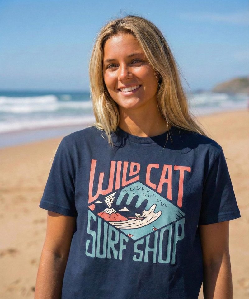 Alternative view of Wildcat Surf Shop – Women's Organic Cotton T-Shirt