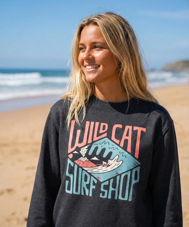 Alternative view of Wildcat Surf Shop - Unisex Organic Cotton Sweatshirt