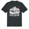 Wildcat Canyon Elevate Your Soul Men's Organic Cotton T-Shirt in Dark Heather Grey