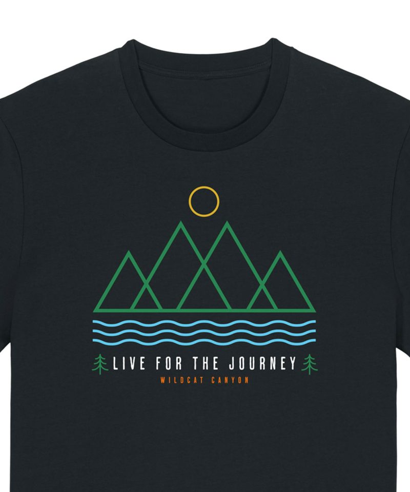 Wildcat Canyon Live For The Journey Men's Organic Cotton T-Shirt in Black