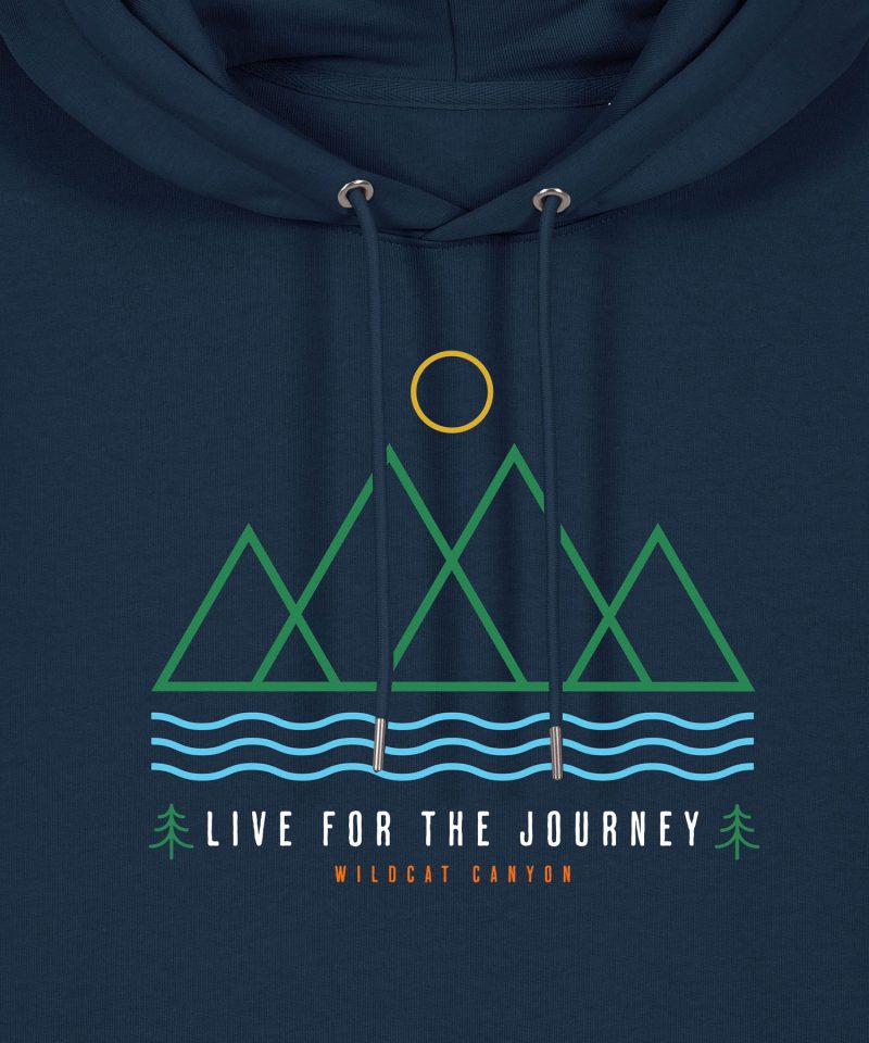 Wildcat Canyon Live For The Journey Unisex Organic Cotton Sweatshirt in French Navy