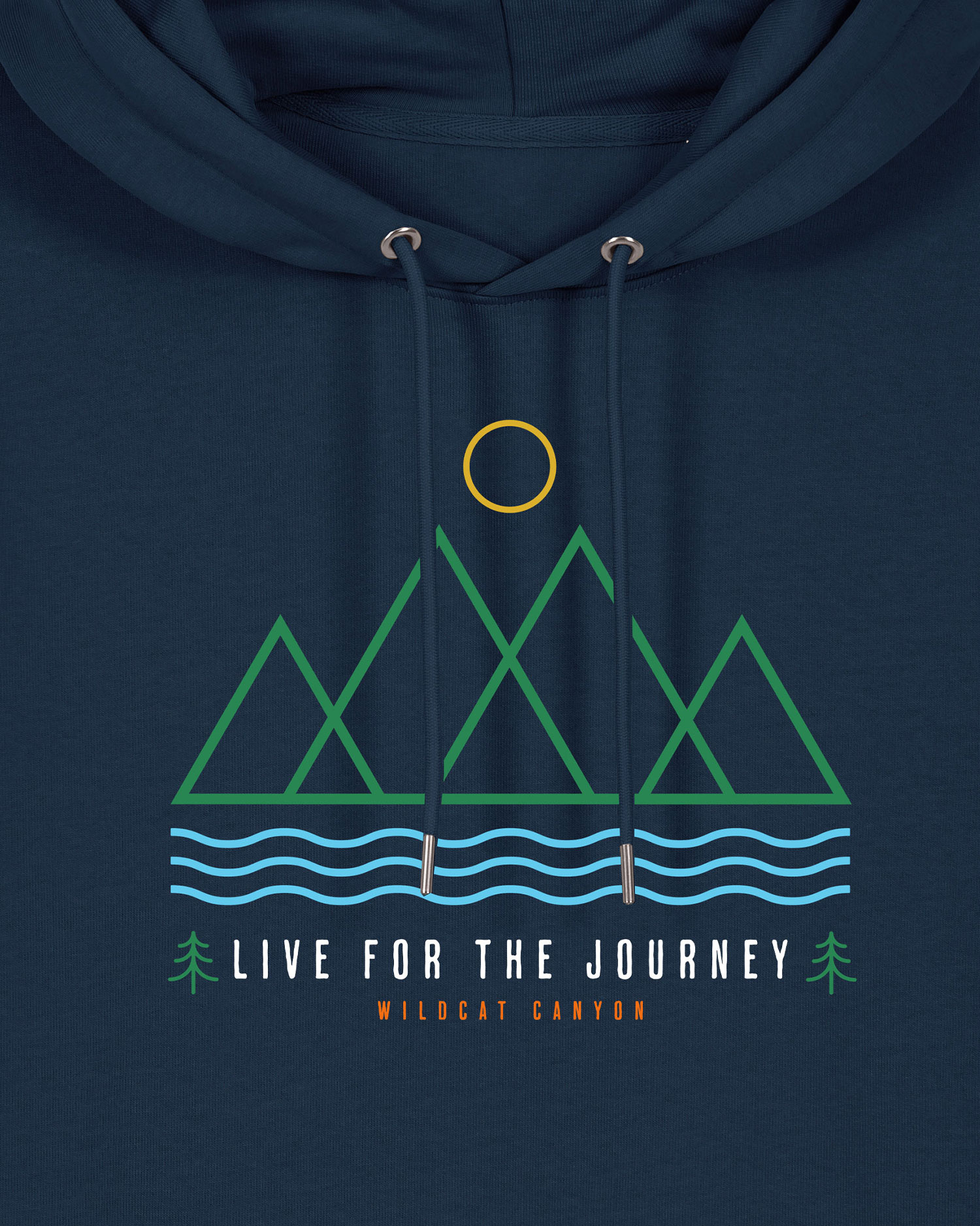Wildcat Canyon Live For The Journey Unisex Organic Cotton Sweatshirt in French Navy