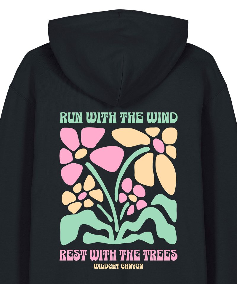 Wildcat Canyon Run With The Wind 1 Women's Organic Cotton Hoodie in Black