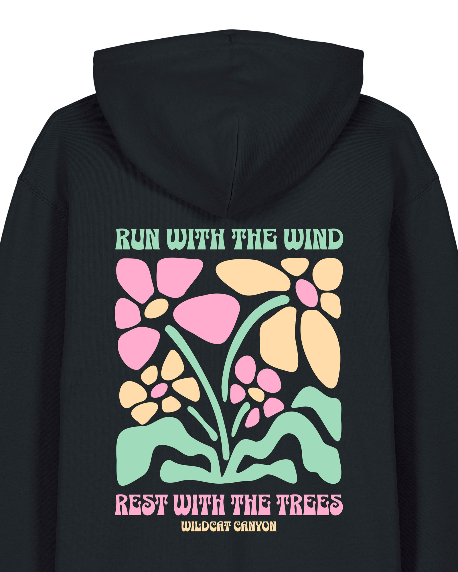 Wildcat Canyon Run With The Wind 1 Women's Organic Cotton Hoodie in Black